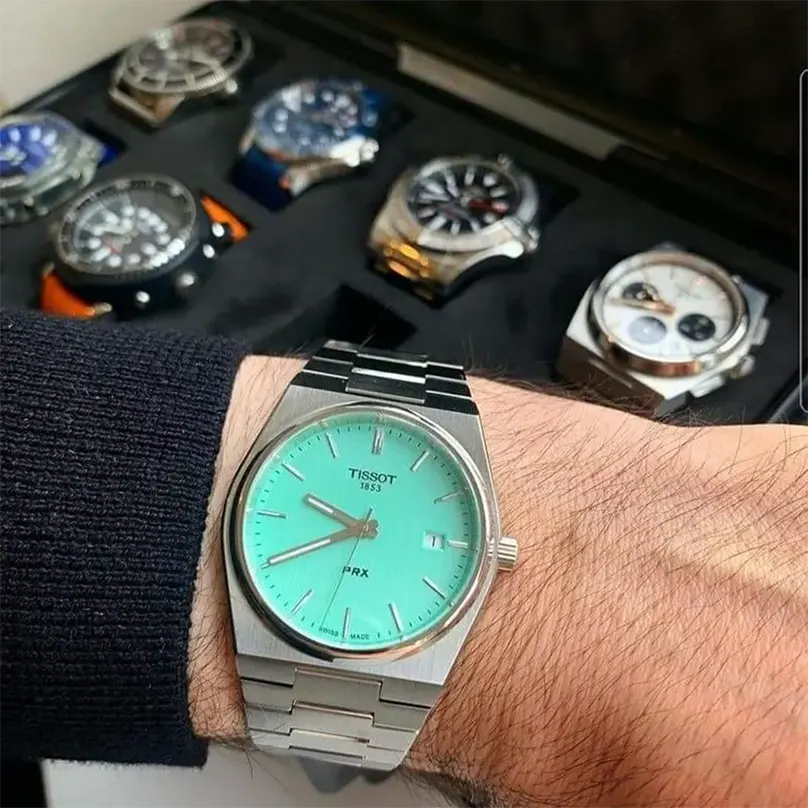 Tissot PRX Swiss Quartz Mint Green Dial Men's Watch- T137.410.11.091.01